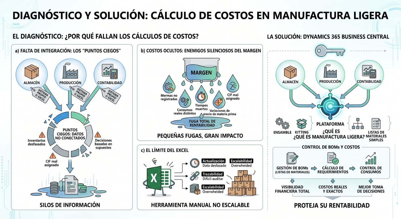 Infografía Business Central BOMs y Consumos